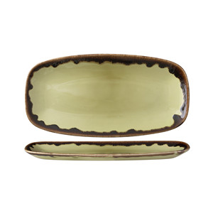 Plateau de service rectangulaire Harvest Green 30 × 15,3 cm en céramique Dudson Ceramicadecoratamano - Product Image 1