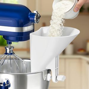 Imbuto per farina per accessori e attrezzi <span class=keywords><strong>KitchenAid</strong></span>, imbuto universale a bocca larga per attrezzi da cucina <span class=keywords><strong>KitchenAid</strong></span> - Product Image 1