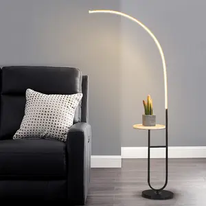 nordic simple design home decoration bedroom living room marble arc floor light dimmable modern standing led floor lamp