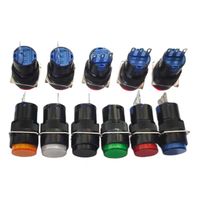 Tombol Daya Elektronik Anti Debu Seri LA16 Grosir 1NO1NC Tombol Tekan Tiga-Pin On/Off Bulat/Persegi Panjang/Persegi Plastik Max