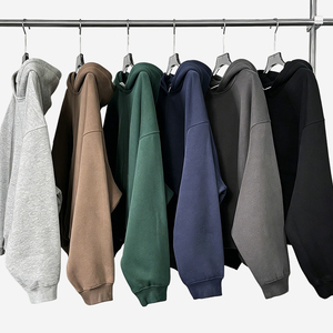 Custom 65% Cotton 35% <strong>Polyester</strong> 360gsm Men Long Sleeve Heavyweight High Quality Blank Oversized Baggy Pullover <strong>Hoodies</strong> - Product Image 2