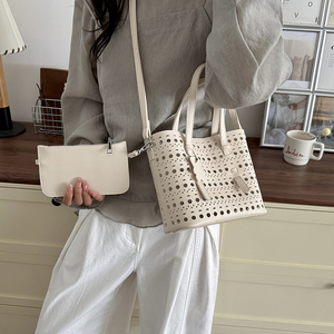 Borsa Tote Grande da Donna in Pelle PU con Tracolla Rimovibile, Borsa a Spalla Multifunzione per Estate/Inverno - Product Image 2