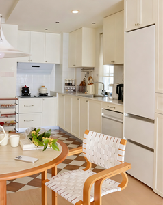 Nhà máy trực tiếp đồ nội thất nhà bếp màu be Modular tủ bếp hiện đại sơn mài MDF tủ bếp đã sẵn sàng để lắp ráp - Product Image 1