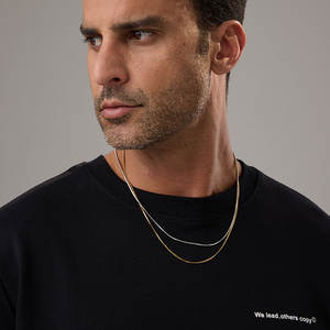 Cadena de Joyería Personalizada Única de Acero Inoxidable 316L, Cadena de Serpiente Chapada en Oro PVD de 14k 18k, Cadena para Hombre, Collar para Hombre, Cadena de Oro para Hombre - Product Image 2