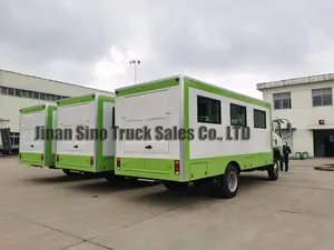 Brand New China Sinotruk Howo 4x4 Diesel All Whee Driving Van Truck For 20 Seats Passager Delivery