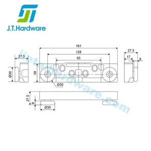 Hot Bán Phần Cứng Cửa Trượt Hệ Thống Treo Đường Sắt Trượt Hidden Cửa Ra Vào Im Lặng Theo Dõi Treo Bánh Xe Treo Con Lăn - Product Image 2