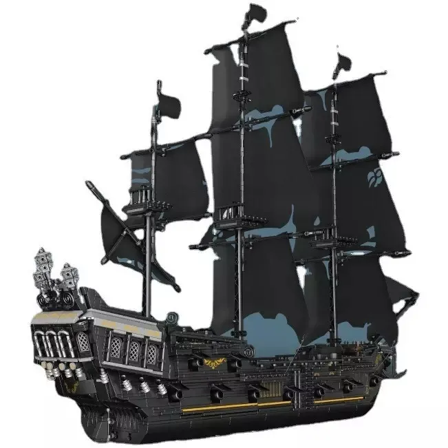 ชุดของเล่นตัวต่อเรือโจรสลัด13111 2868/ชิ้นไข่มุกดำ b.p ชุดก่อสร้างเรือ Moc เรือของเล่นประกอบอิฐ DIY