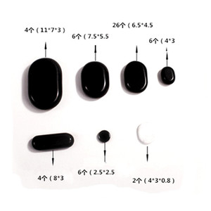 Kit de thérapie en <span class=keywords><strong>pierre</strong></span> de <span class=keywords><strong>basalte</strong></span> naturelle, boîte en bois, <span class=keywords><strong>Pierre</strong></span> Chaude Naturelle pour spa corporel complet, thérapie par compression chaude, massage - Product Image 2