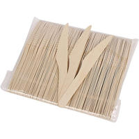 Ensemble de couverts jetables en bois écologiques, biodégradables, en bois de bouleau naturel, couteau, fourchette, cuillère, vaisselle durable pour les fêtes