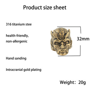 Dragon Prince <b>Ring</b> Men's Stainless Steel <b>Silver</b> Face Design Punk Style Jewelry Gift 240113 - Product Image 4