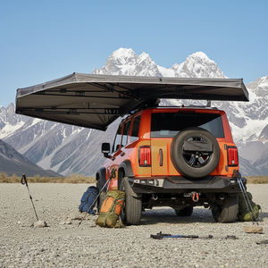 Vente flash : <span class=keywords><strong>auvent</strong></span> latéral de voiture en aluminium à 270 degrés, imperméable, protection UV, pare-soleil pour camion 4x4, fourgonnette, camping en plein air - Product Image 3