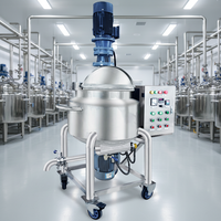 Cuve de mélange en acier inoxydable 100L 200L avec agitateur et chemise chauffante pour liquides, produits chimiques et aliments