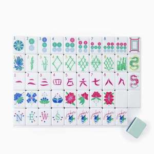 <strong>Ready</strong> to Ship Factory Direct Sales 4-Layer Light Green Laser Printing Design Acrylic Mahjong <strong>Set</strong> with Family Play Fun <strong>Game</strong> - Product Image 2