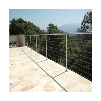 Rampe d'escalier moderne en aluminium et verre Prima, balustrade extérieure en acier inoxydable pour terrasse