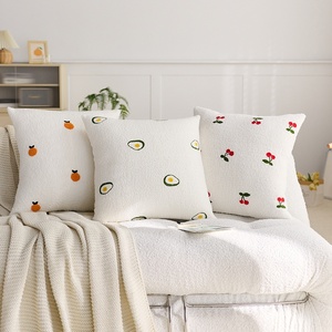 Teddy velours brodé canapé taie d'oreiller conception <span class=keywords><strong>de</strong></span> fruits frais pour salon lit repos et lecture Accent oreiller - Product Image 3