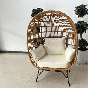 Chaise longue en osier pour l'extérieur, lit suspendu pour hôtel, terrasse d'hôtel, lit rond en rotin inclinable pour l'extérieur, vente chaude - Product Image 6