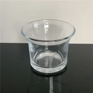 Clear Glass Tea Light Holder, 2.5" Diameter