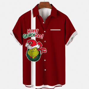 <span class=keywords><strong>Camicie</strong></span> Estive Traspiranti Ecologiche in Poliestere/Cotone, Vendita Calda, Collezione Natalizia Hawaiana Tropicale Stampata, <span class=keywords><strong>Camicie</strong></span> Corte da <span class=keywords><strong>Uomo</strong></span> Carine - Product Image 5