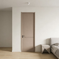Portes en bois de teck écologiques et durables LT, cadre en bois massif moderne avec sécurité pour chambre, cuisine, atelier, salle de bain