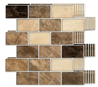 Carreaux muraux en marbre autocollants, design noir, blanc, gris, sans déformation, durables, pour la décoration de la cuisine et de la chambre