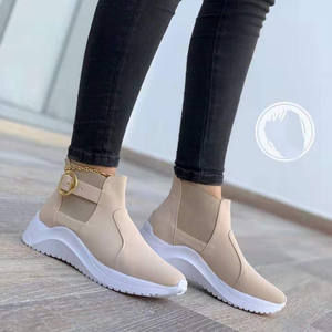 Moda más popular nuevo diseño de gran tamaño mujeres primavera europea y americana cabeza redonda hebilla de metal <span class=keywords><strong>zapatos</strong></span> casuales de alta calidad - Product Image 3