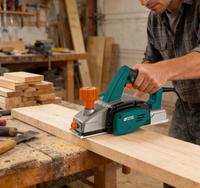 Cepilladora Eléctrica Portátil Power Action para Madera, Máquina de Cepillado para Trabajos de Carpintería, Bricolaje y Uso Industrial
