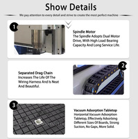 Vente directe d'usine Nc Studio Control System Routeur à bois sous vide Routeur CNC automatique en bois massif