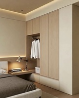 Armoire de chambre intégrée avec bureau, armoire combinée pour chambre principale, finition complète