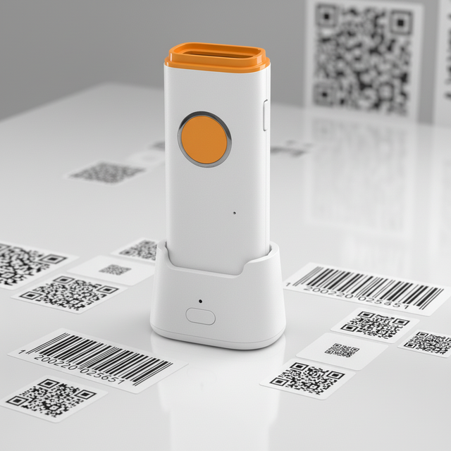 2D/QR/1D Pocket Scanner Warehouse Retail Logistics Barcode Scanner  Scanner Wireless Reader with Charging Base
