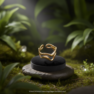 แหวนแฟชั่น YE150-YC-R13332-G ดีไซน์หรูหราและมีสไตล์ - Product Image 3