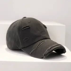 High Quality Distressed Caps Customizable Baseball Cap With Logo Custom
