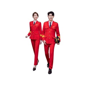 Flight Attendant Uniform Autumn Winter Three Piece Suit Long Sleeve Airline Workwear for Men And Women - Product Image 5