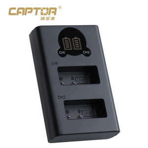 CAPTOR-Cargador de batería de cámara, cargador de doble ranura para cámara Canon <span class=keywords><strong>EOS</strong></span> R50, R10, R8, <span class=keywords><strong>RP</strong></span>, 200D, 750D, 800D, 850D, 760D, 77D, M3, M5 - Product Image 1