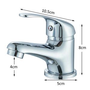 Robinet de lavabo moderne en laiton chromé à levier unique pour eau chaude et froide, en promotion - Product Image 5