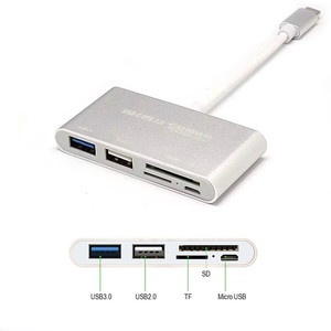 5 Trong 1 USB-<span class=keywords><strong>C</strong></span> USB 3.1 Loại <span class=keywords><strong>C</strong></span> Hub Với Đầu Đọ<span class=keywords><strong>c</strong></span> Thẻ USB3.0 Đa Spliter Đối Với MacBook Pro Không Khí Loại <span class=keywords><strong>C</strong></span> OTG Hub Combo - Product Image 1