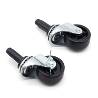 Roue pivotante EFON EF5003 en polyuréthane, roulement à billes 34568 pouces, acier galvanisé, sans frein, roue universelle personnalisable