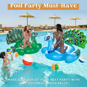 Jouets gonflables pour piscine de 12 pouces pour les jeux aquatiques d'été, fournitures pour fêtes d'anniversaire d'enfants, balles de plage arc-en-ciel - Product Image 4