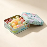 Boîte en métal carrée recyclable en fer blanc de qualité alimentaire, imprimée sur mesure, avec couvercle, pour bonbons, biscuits, chocolat, chewing-gum, emballage cadeau