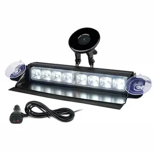 N2- 8-אינץ LED Strobe מהבהב אור אלומיניום מבנה שמשה קדמית יניקה כוסות סוגר עבור 4x4 offroad משאית