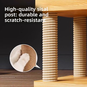 Árbol rascador para gatos de madera con envío directo, torre, estructura de escalada, cama, poste rascador todo en uno, cápsula espacial semicircular grande - Product Image 4