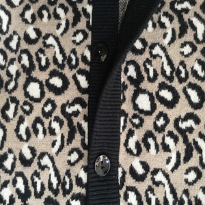 Mode Léopard <span class=keywords><strong>Camel</strong></span> Tricots à Simple Boutonnage Cachemire Pulls Lâche Cardigan Pour Les Femmes - Product Image 5