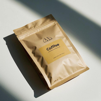 Sac à café écologique biodégradable, emballage pour café, logo personnalisé avec valve de dégazage
