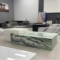 Nordic Rock Plate Table Basse et Meuble TV Combinaison Salon Table Basse En Marbre et Table D'appoint Lumière Meubles De Luxe