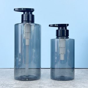 Luxury 300ml 500ml Recyclable Gold Cosmetic Sets BPA Free Plastic Body Butter Cream Shampoo Oil Conditioner Grey <b>Pump</b> <b>Bottle</b> - Product Image 2