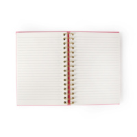 Agenda A5 à couverture rigide imprimé personnalisé Journal coloré en lin à spirale sans date pour les agendas de fournitures de bureau