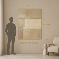 Peinture à l'huile texturée sur toile Wabi Sabi, blocs de couleur, grande taille, sans cadre, vente en gros, tableaux et arts muraux pour entrée et salon