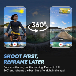 Pour caméra d'action Insta360 X4 4K étanche 360. Caméra panoramique avec stabilisation vidéo 5.7K pour Vlog, voyages, sports, enregistrement vidéo 4K - Product Image 2