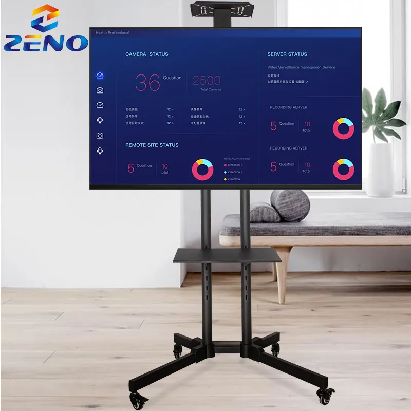 ZENO C1500 75 "tv 가구 거실 현대 모바일 tv 바닥 스탠드 tv 트롤리 Soporte 받침대 Hasta 65" 디스플레이 스탠드