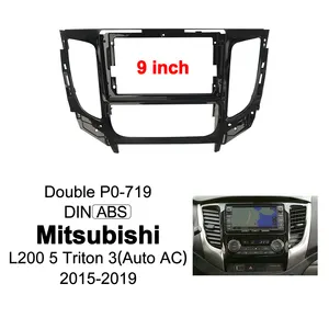 Car Dvd Player Đài Stereo Gps Navigation Nhựa Fascia Âm Thanh Khung Panel Cho Mitsubishi L200 5 Triton 3 Auto AC 2015-2019
