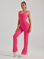 Combinaison de sport moulante pour femme, style Europe/US, dos évidé, design amincissant, en Spandex/Polyester, extensible dans les quatre sens, anti-transpiration